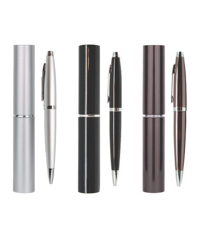 Union Printed - Twist Metal Ballpoint Pen w/ Matching Case Set 3
