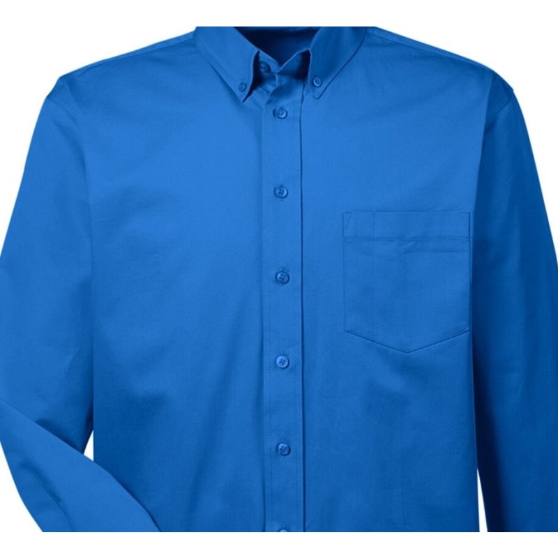 Harriton Men's Foundation 100% Cotton Long-Sleeve Twill Shirt With Teflon™ 7