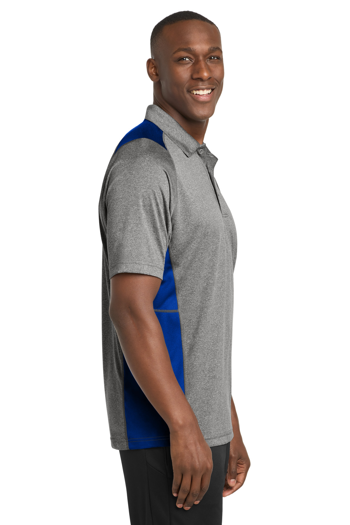 Sport-Tek Heather Colorblock Contender Polo. ST665 80