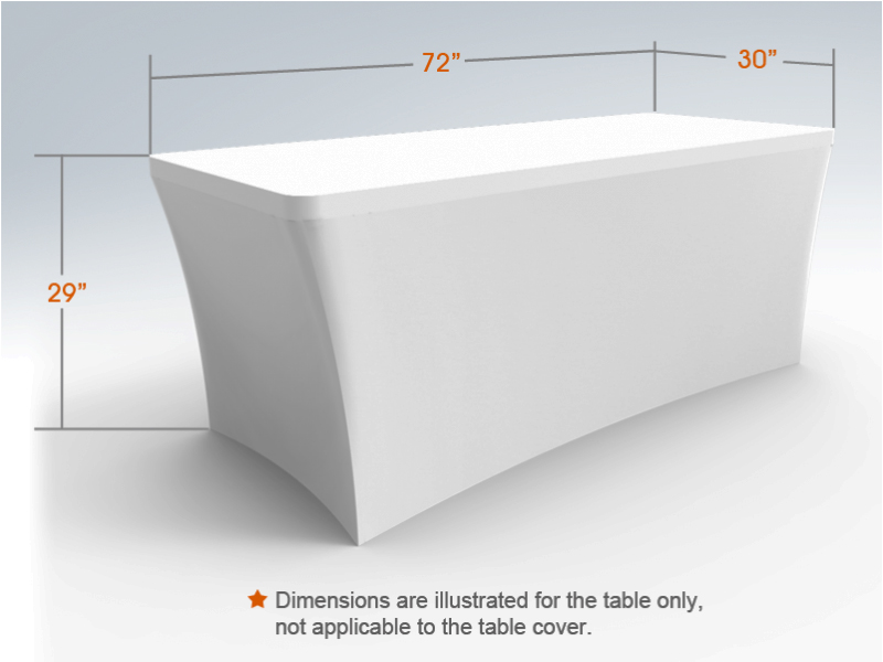 6ft Stretch Table Throw - 4 Sided 2