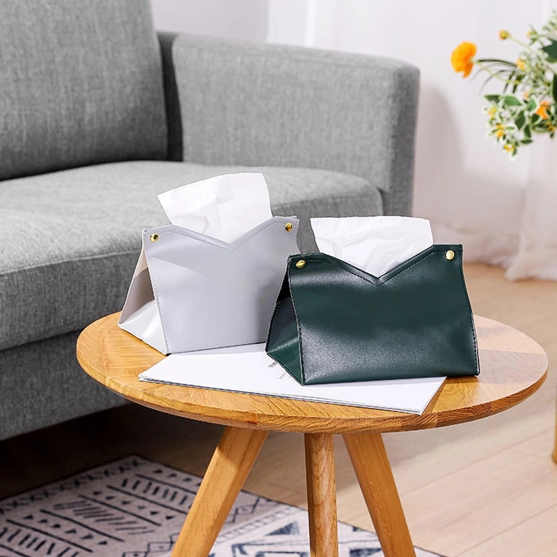 Custom PU Leather Car Napkin Case & Restaurant Tissue Box 9