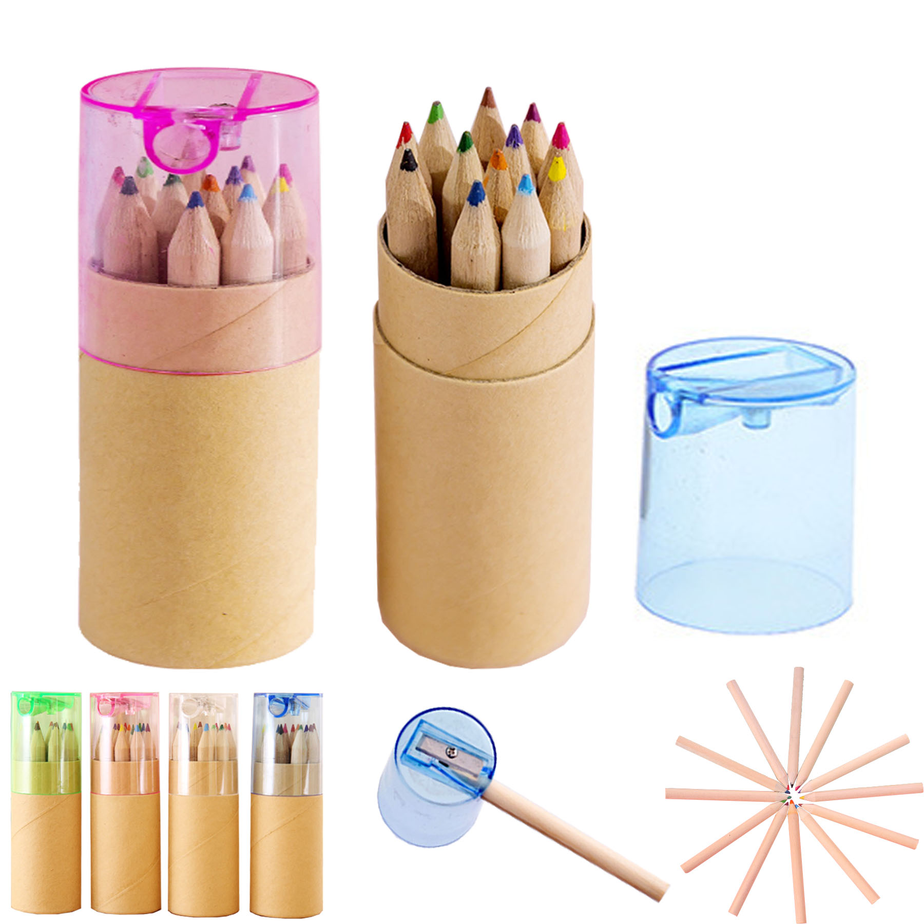 Mini Colored Pencils with Sharpener 1