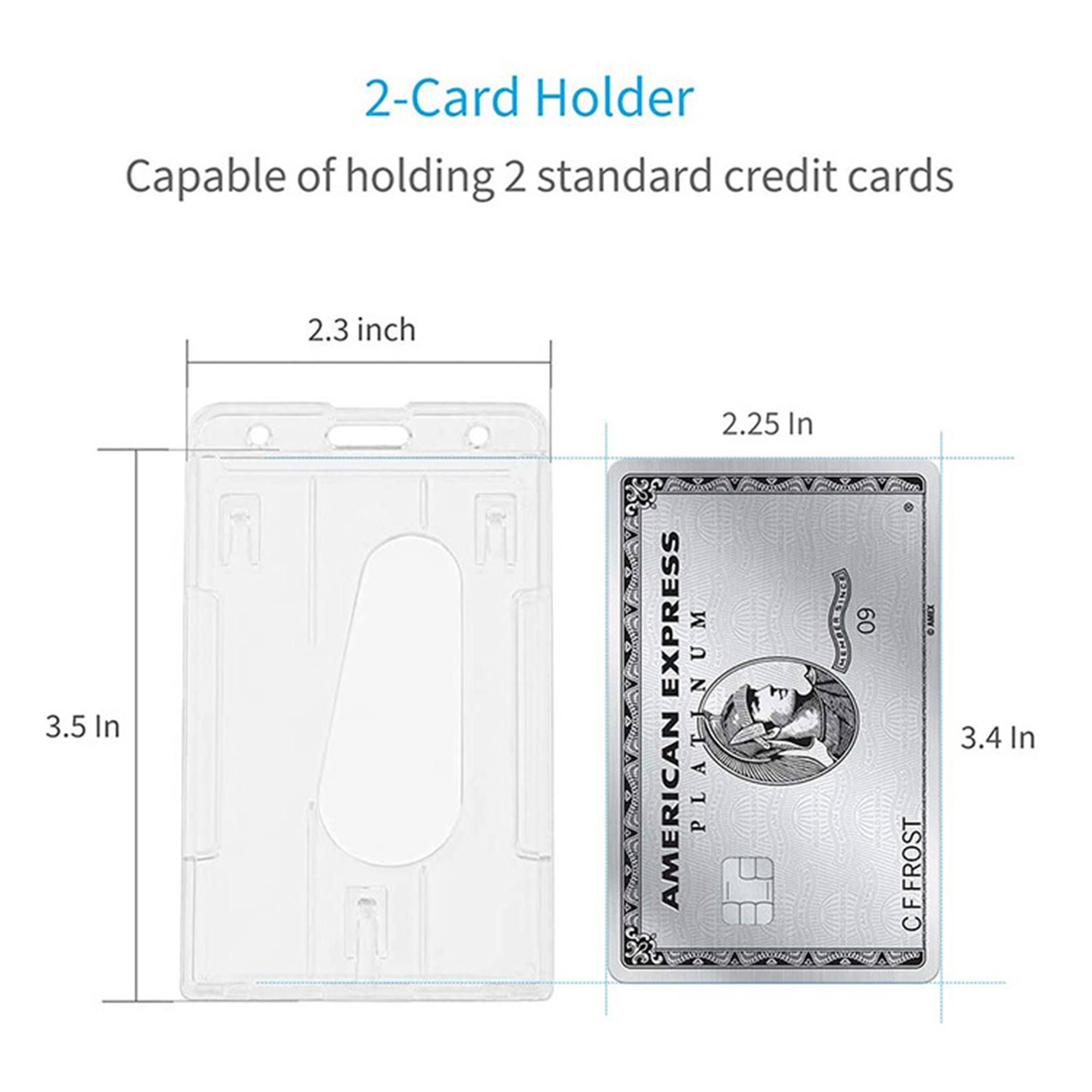 Clear Vertical Badge Holder With Thumb Slot 2