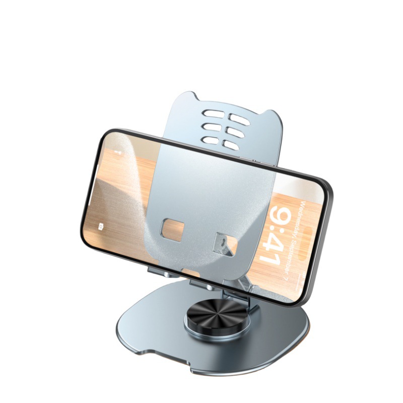 360 Rotating Metal Holder for Desk Phone Stand 2
