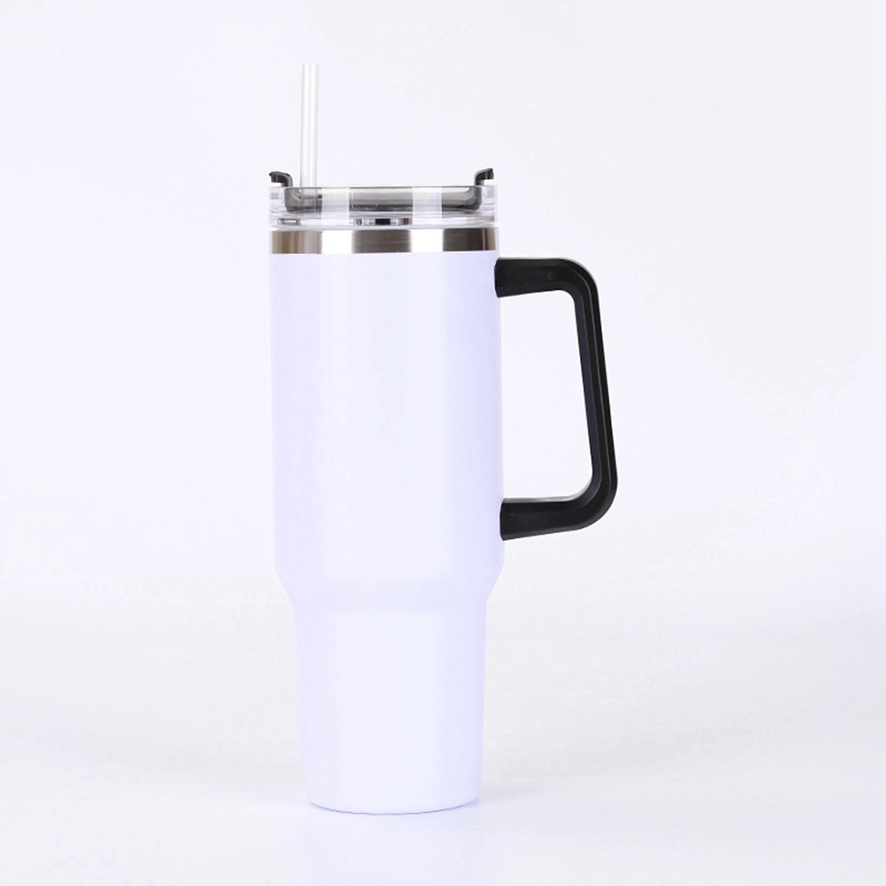 30 Oz. Vacuum Stainless Steel Tumbler with Handle & Straw 10