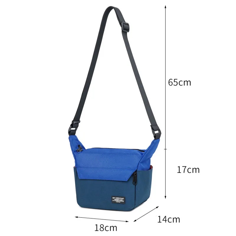 Color contrast waterproof shoulder casual bag 11
