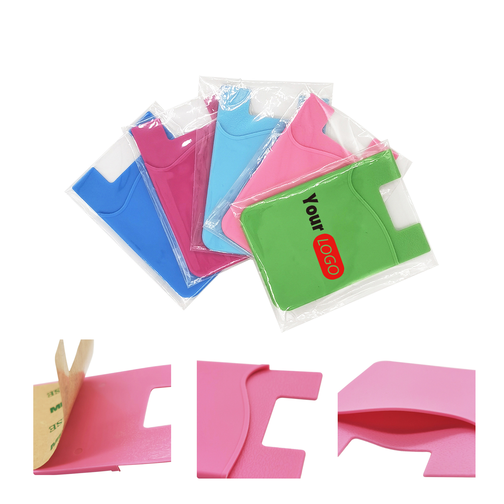 MOQ50 Personalized Silicone Card Sticker With Logo 2