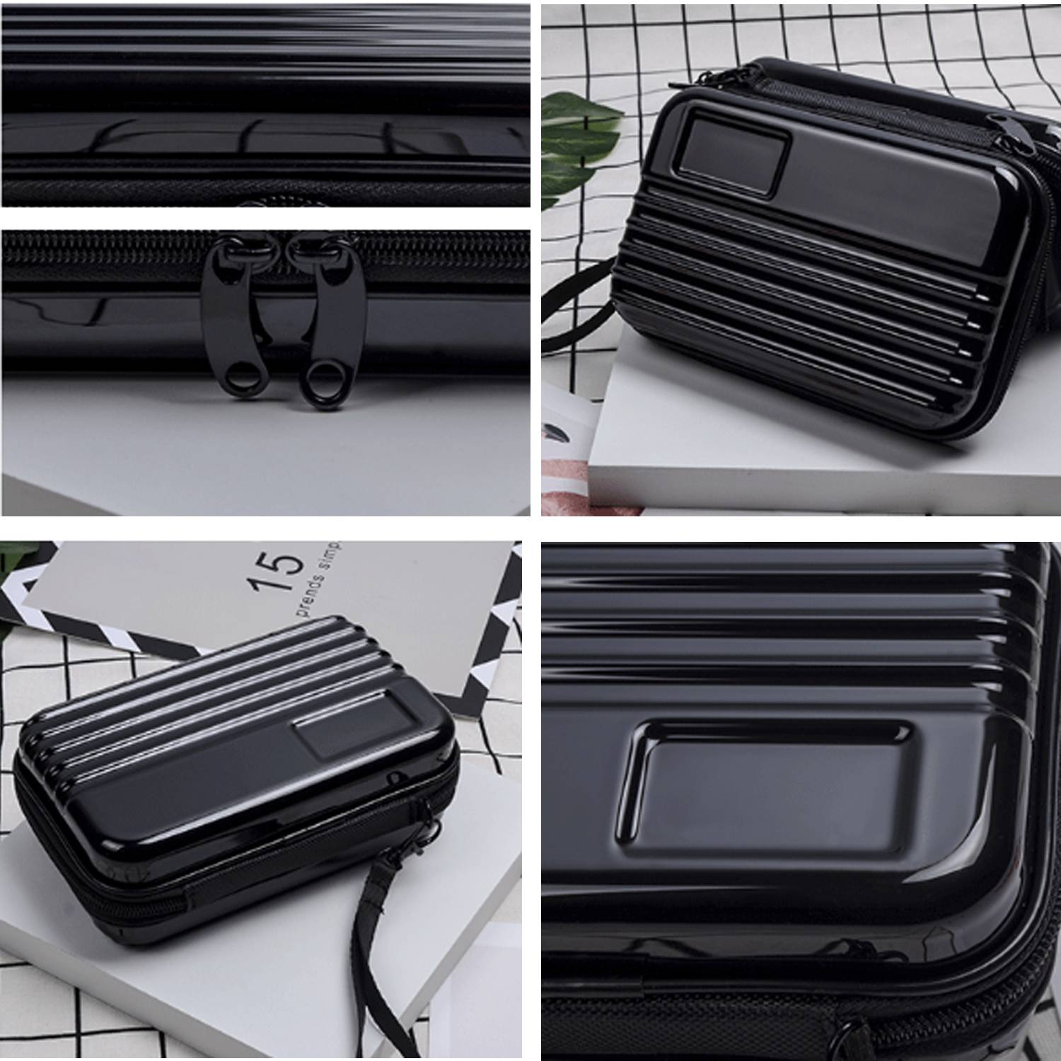Hard Shell Cosmetics Case Carrying Mini Crossbody Bag 3