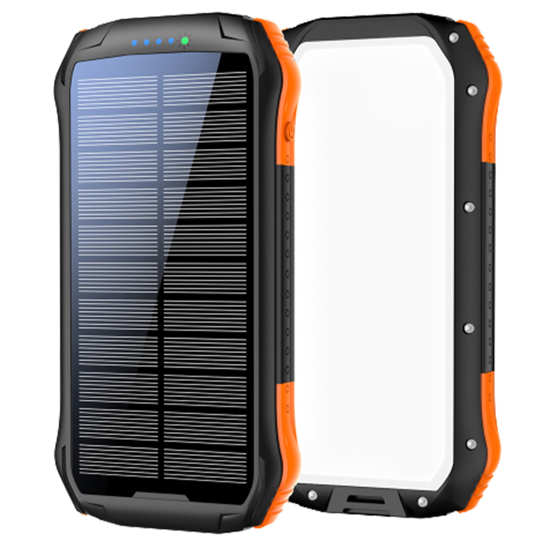 10000Mah Solar Power Bank Flashlight 1