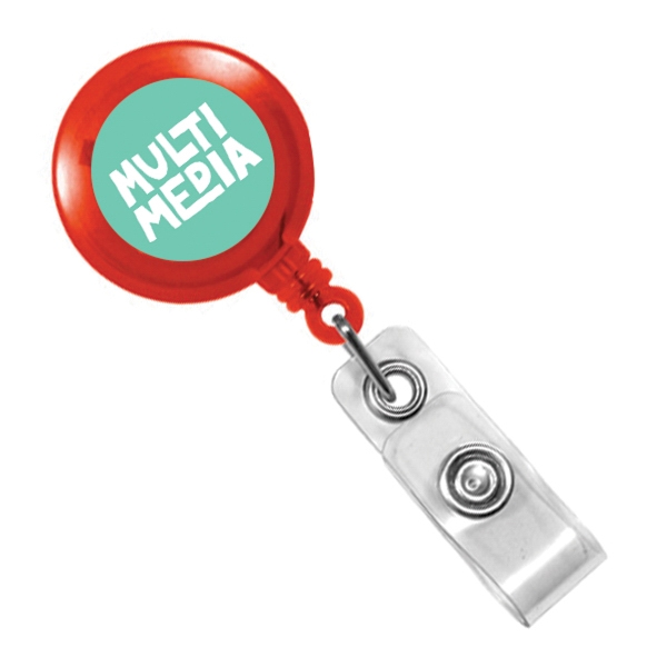 Custom Round Translucent Plastic Badge Reel 1