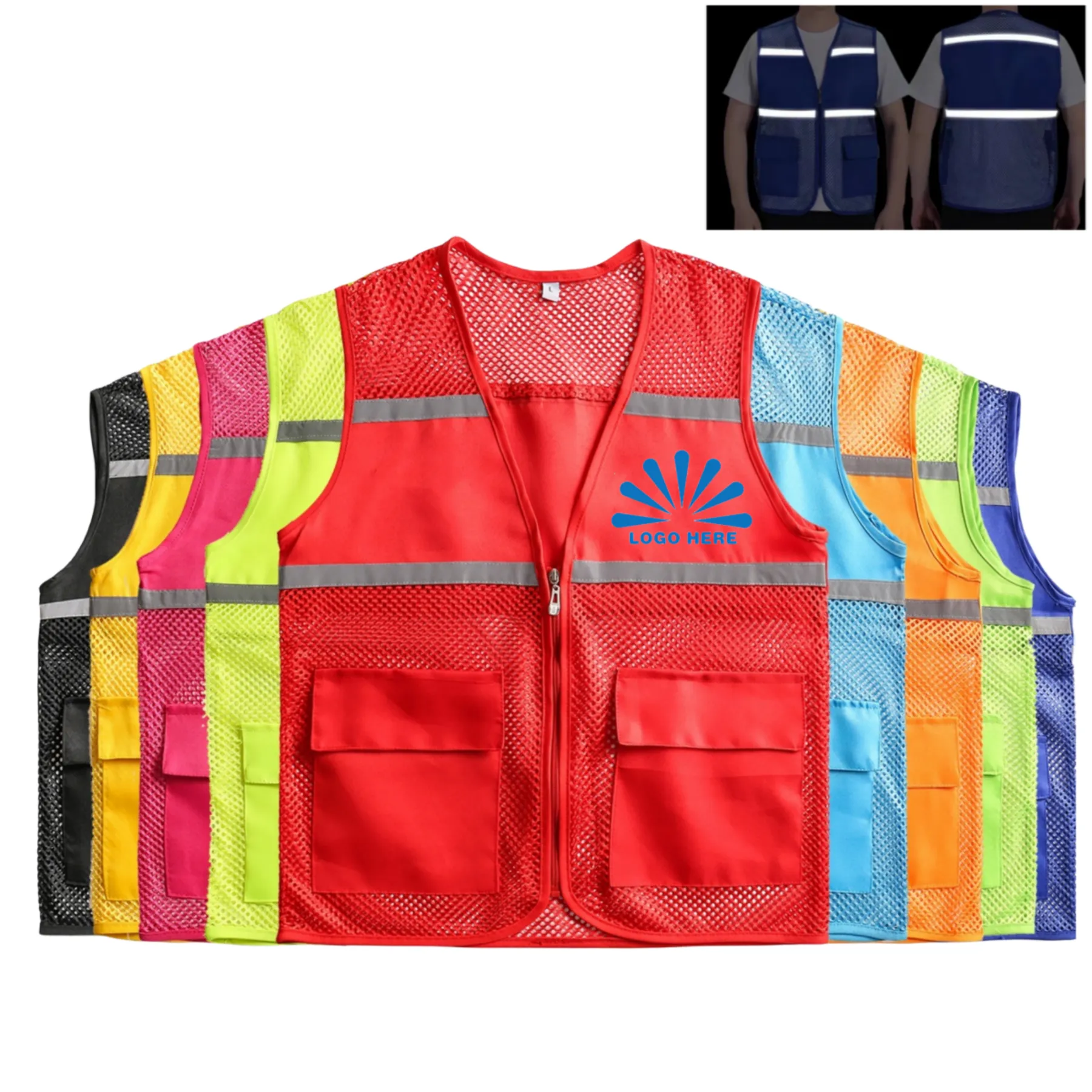 High Visibility Safety Reflective Vest With Pocket 1