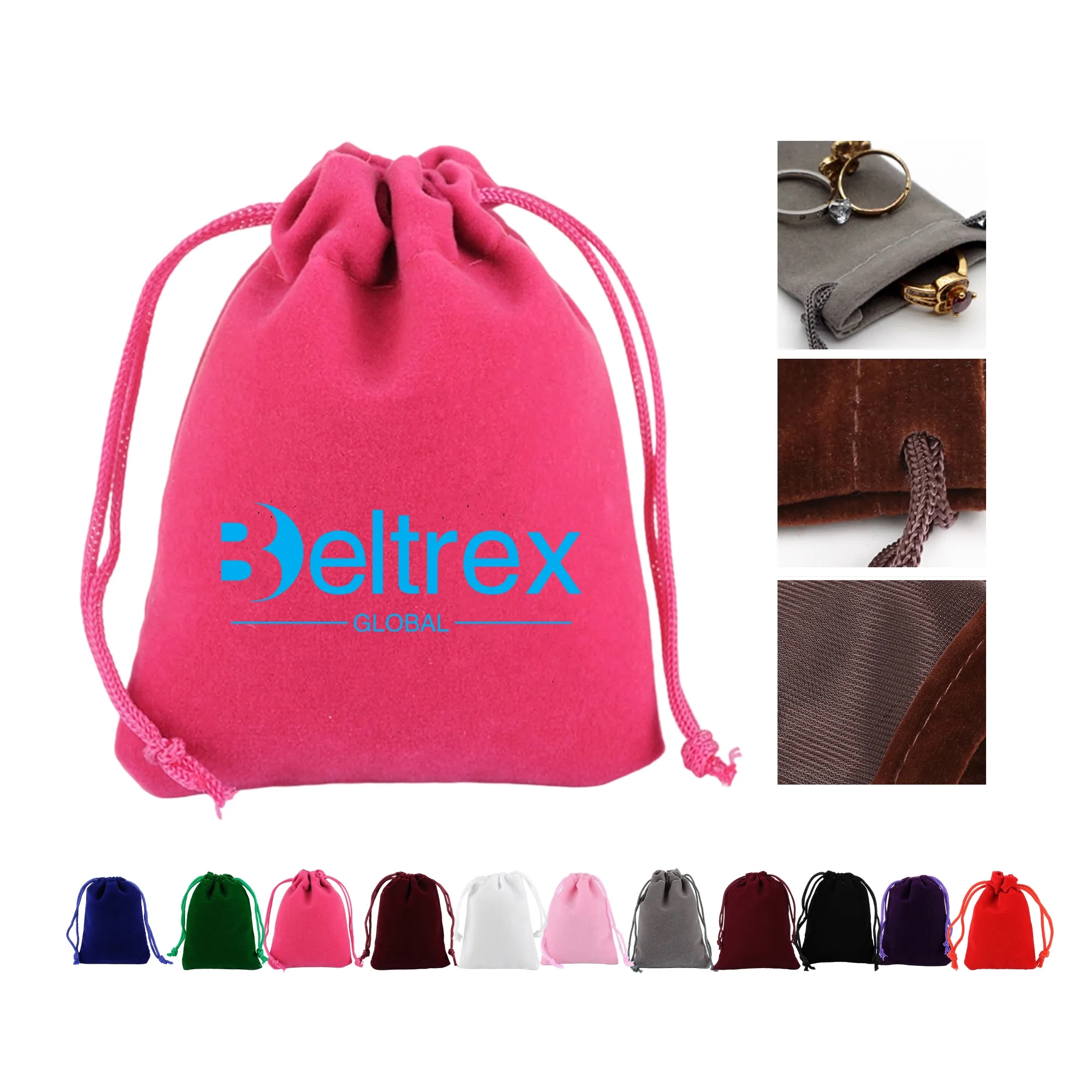Luxe Flocking Jewelry Pouch 7