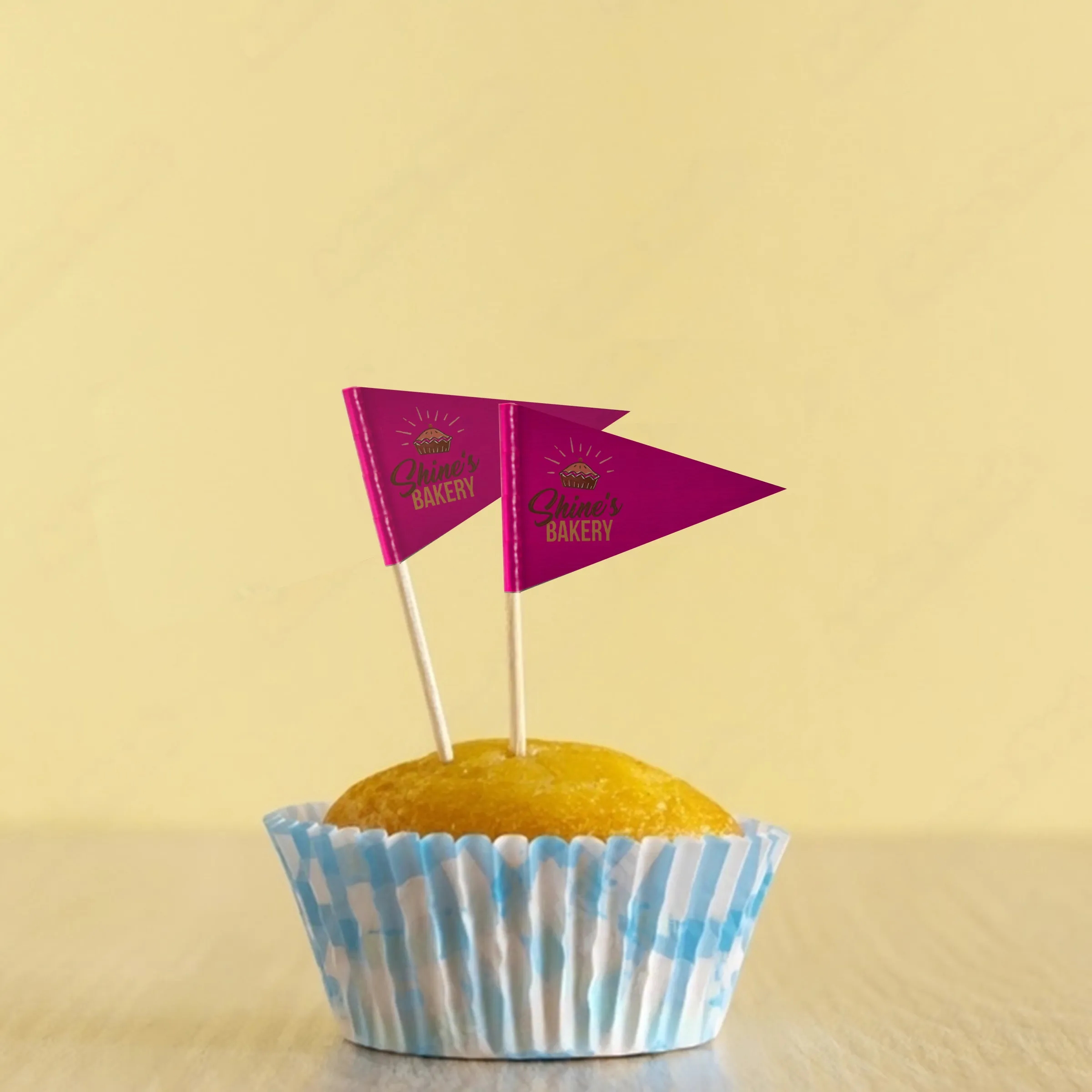 Custom Paper Toothpick Flags - Style B Flag Size 1.5" x 2.5" 5