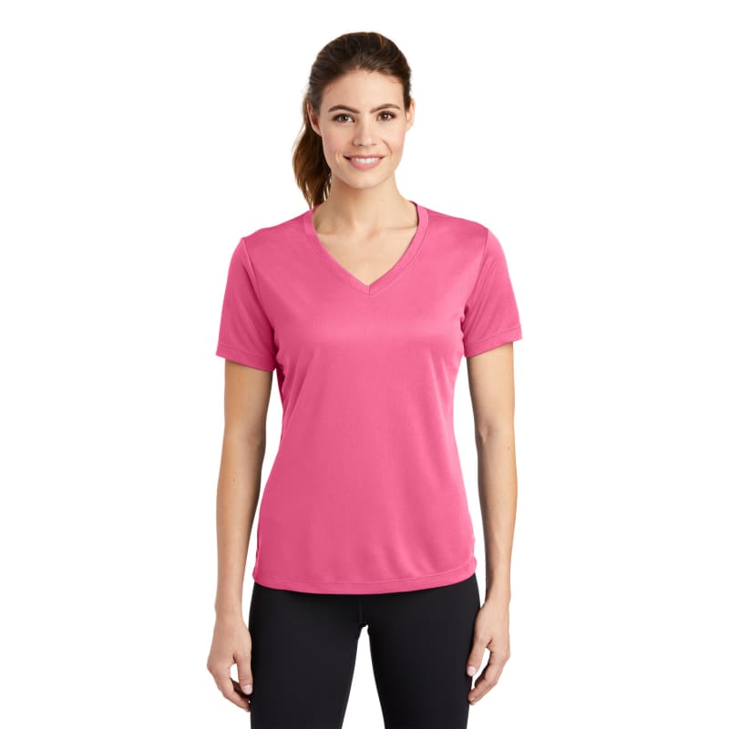 Sport-Tek Women's PosiCharge RacerMesh V-Neck Tee. 98