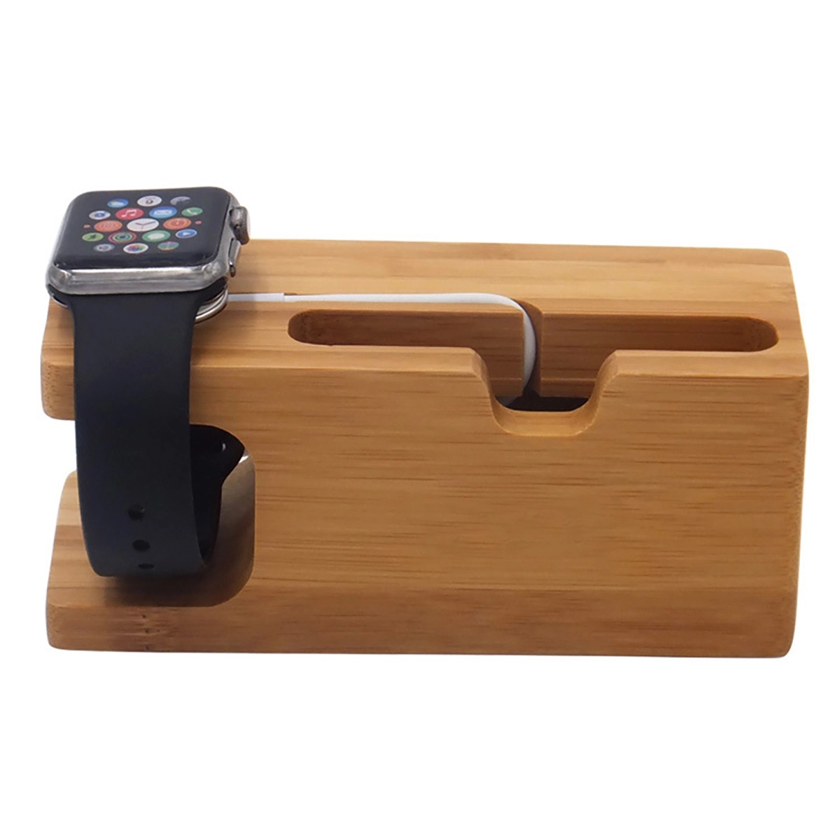 Bamboo Charging Station Wood Charge Dock 3