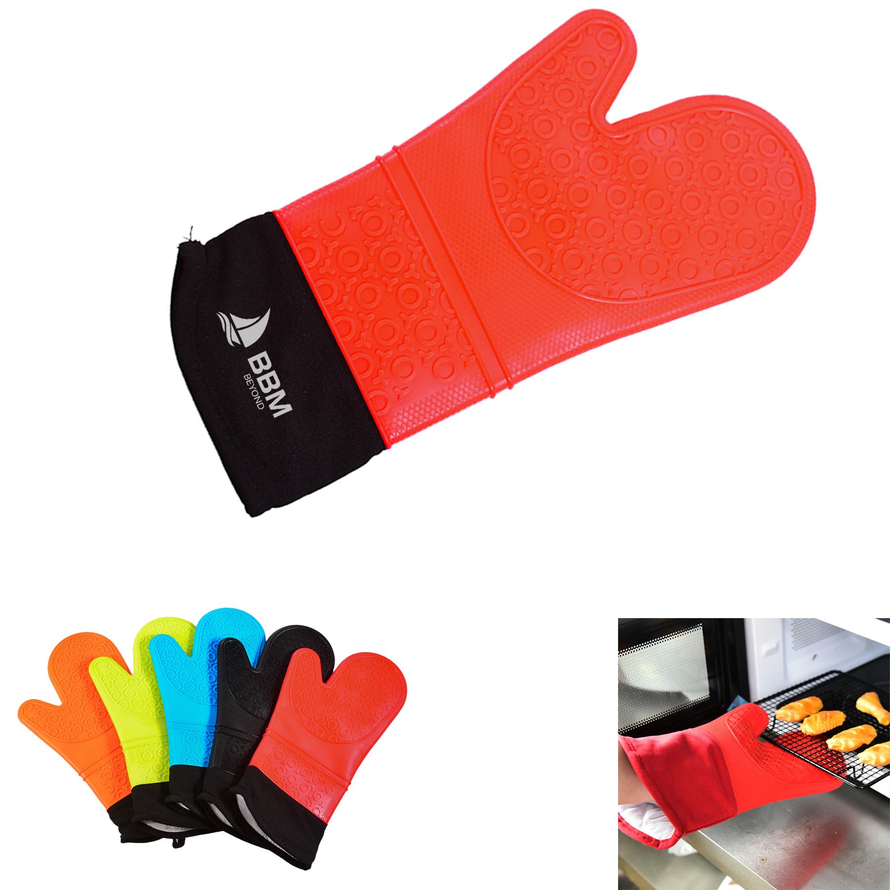 Kitchen Silicone Oven Mitts 1
