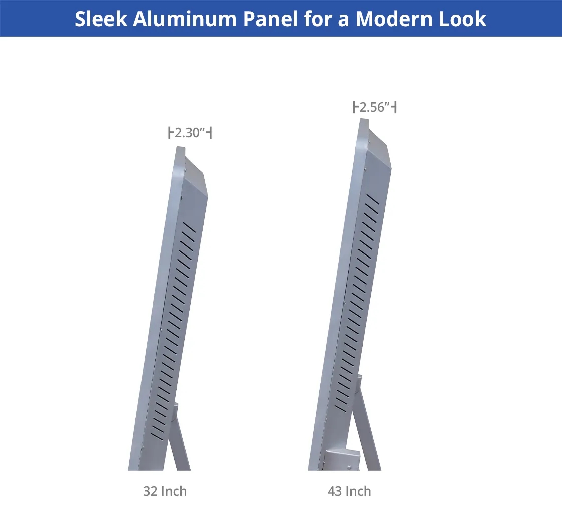 Portable LED Digital Display Signage with Floor Stand 32inch 11