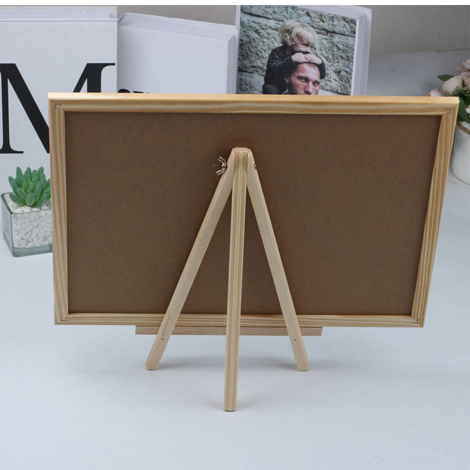 Small Blackboard Wooden Ornaments Display Cabinet 9