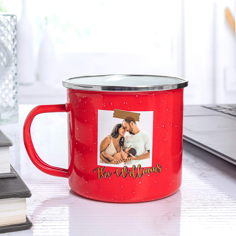 16 Oz Custom Campfire Metal Mug 26