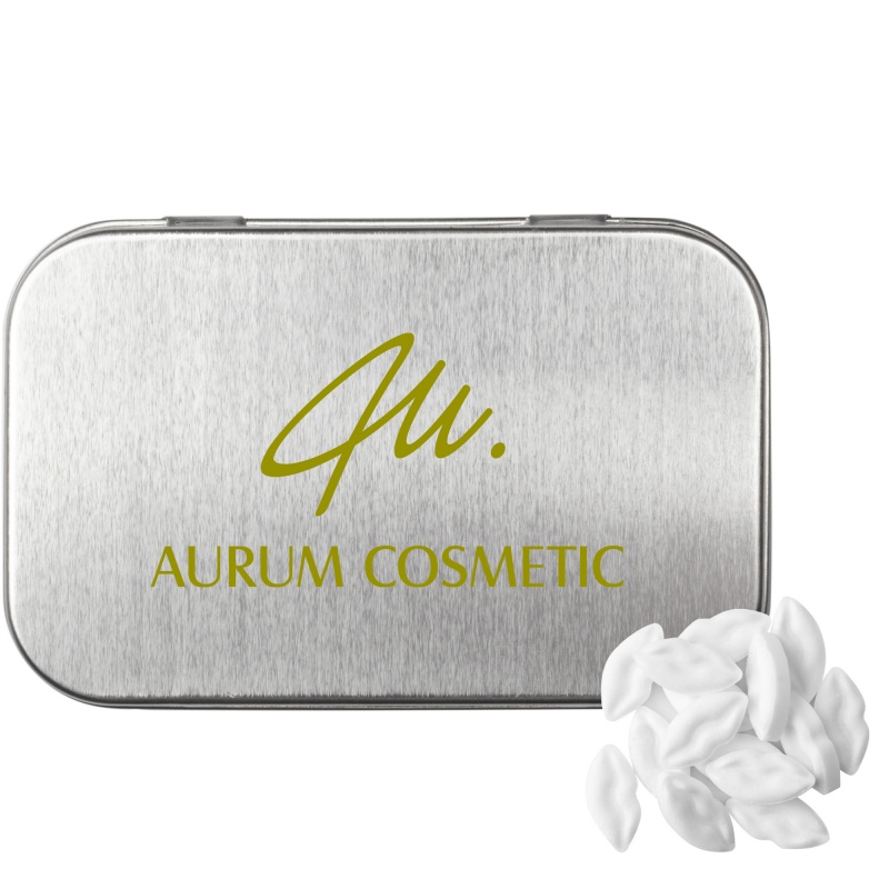 Rectangular Tin with Lip Shaped Mints 6