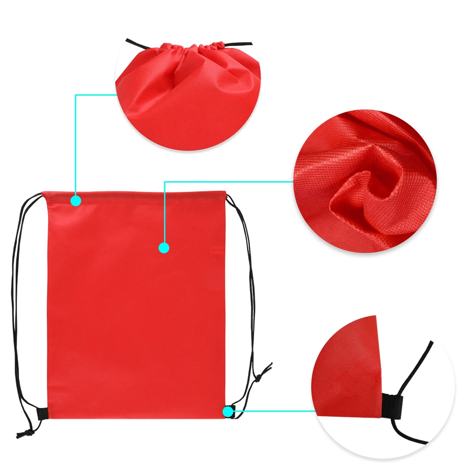 Non-Woven Drawstring Cinch Backpack 12
