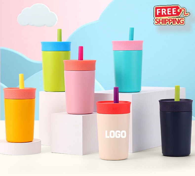 12 oz Stainless Steel Kids Tumbler with Straw 3