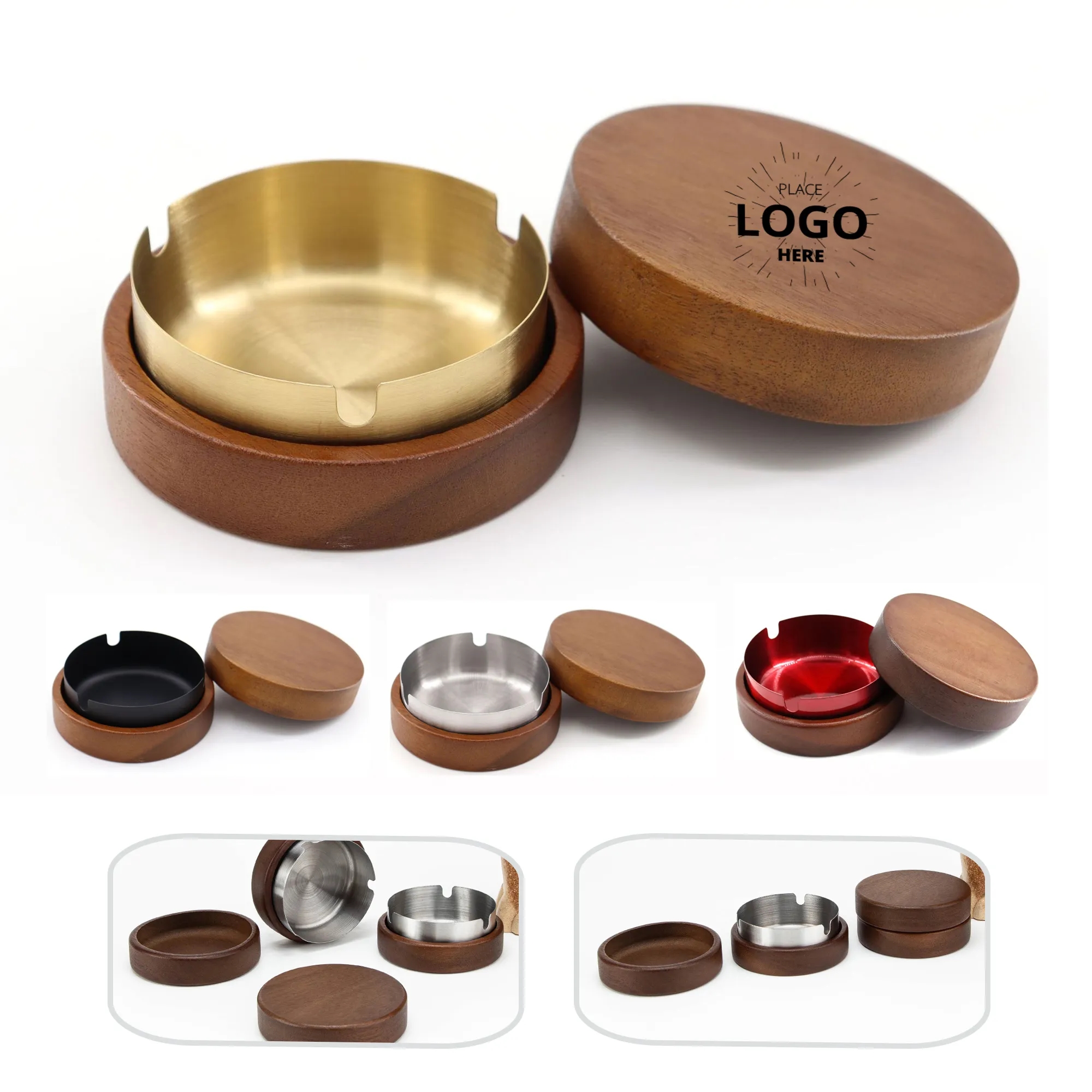 Round Stainless Steel Cigarette Ashtray 3
