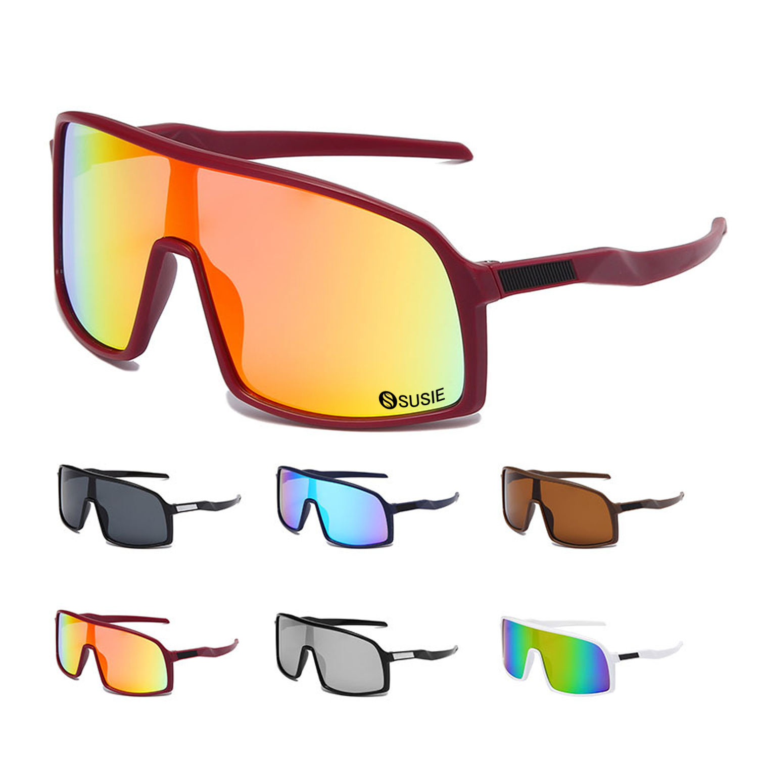 Oversized Mirrored Retro Reflective Sunglasses 3