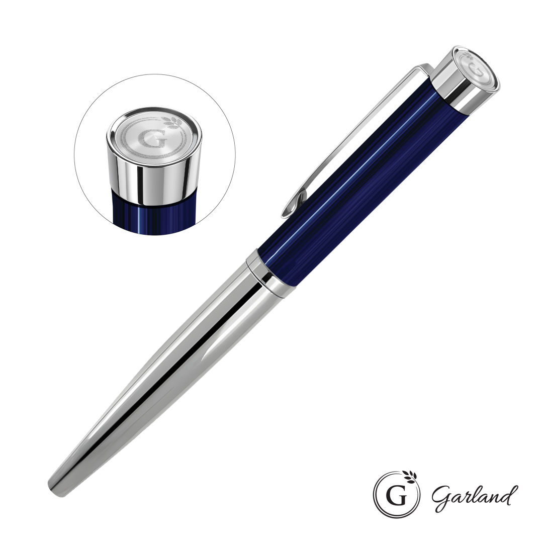 Garland® Executive Emblem Monogram Rollerball Pen - Chrome 5