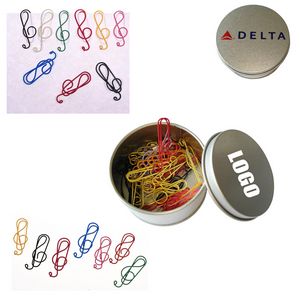 Music Clef Paper Clips In Tin Box 2