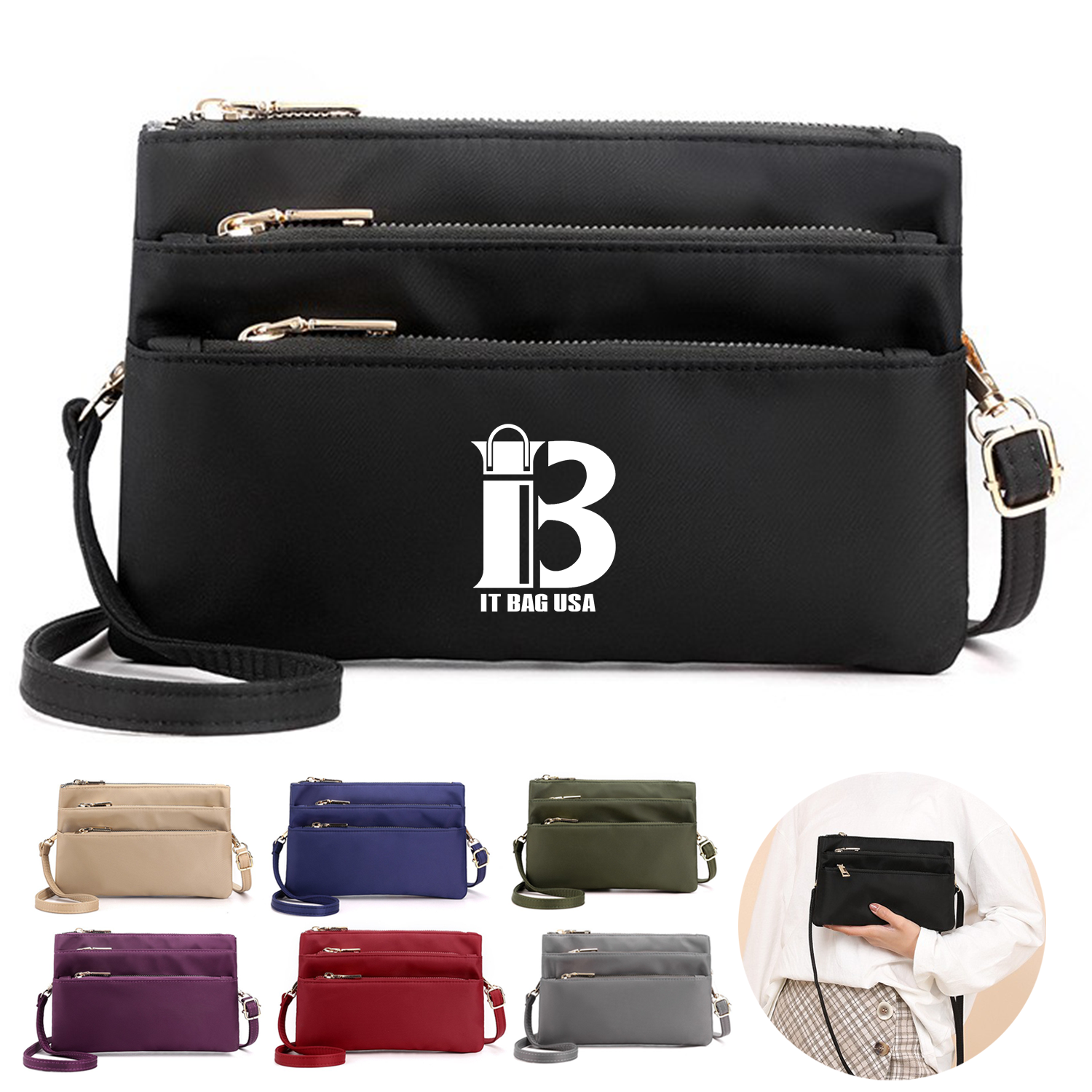 Handbag Waterproof Lightweight Messenger Crossbody Bag 1
