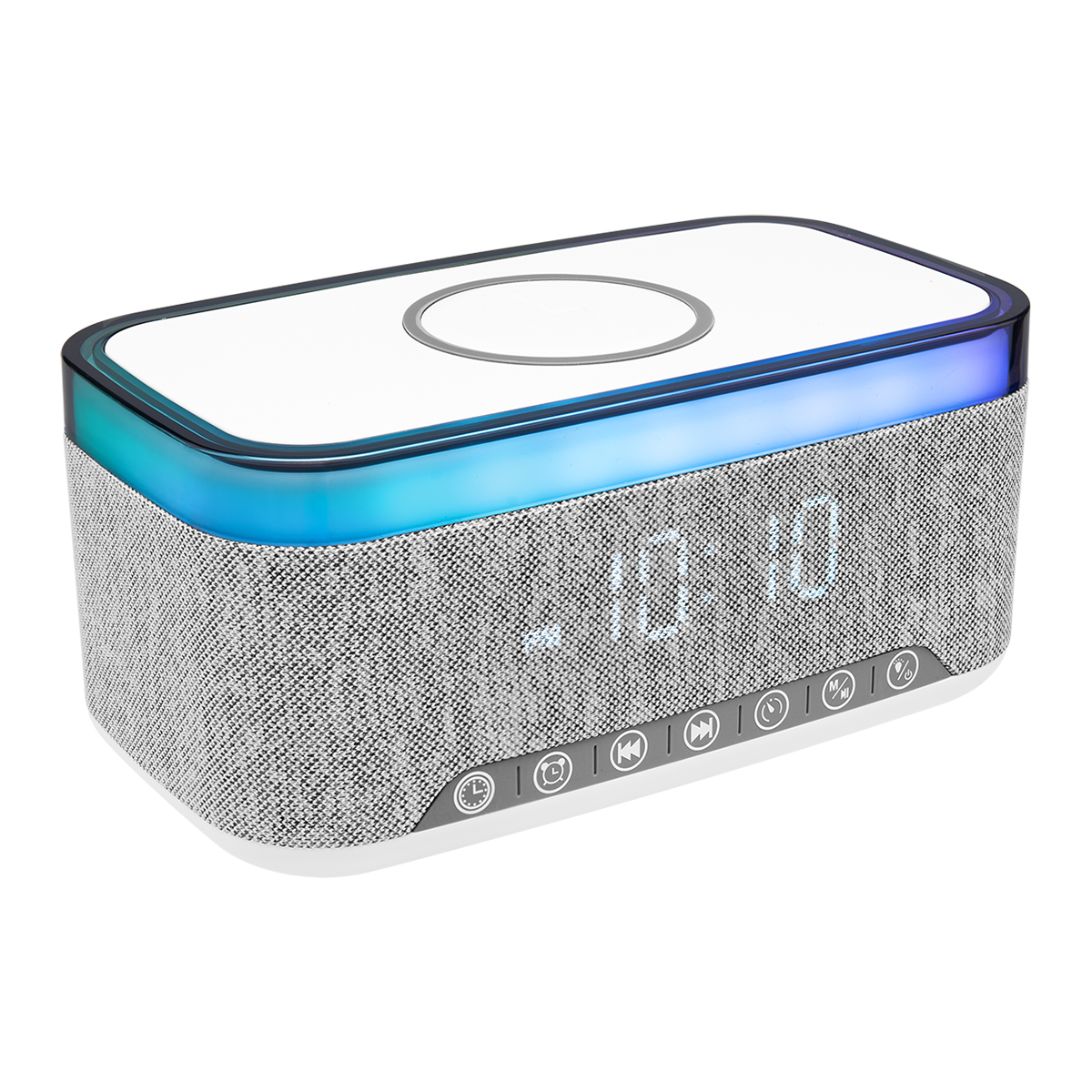 Rise & Shine Clock With Light-Up Speaker & Charger 1