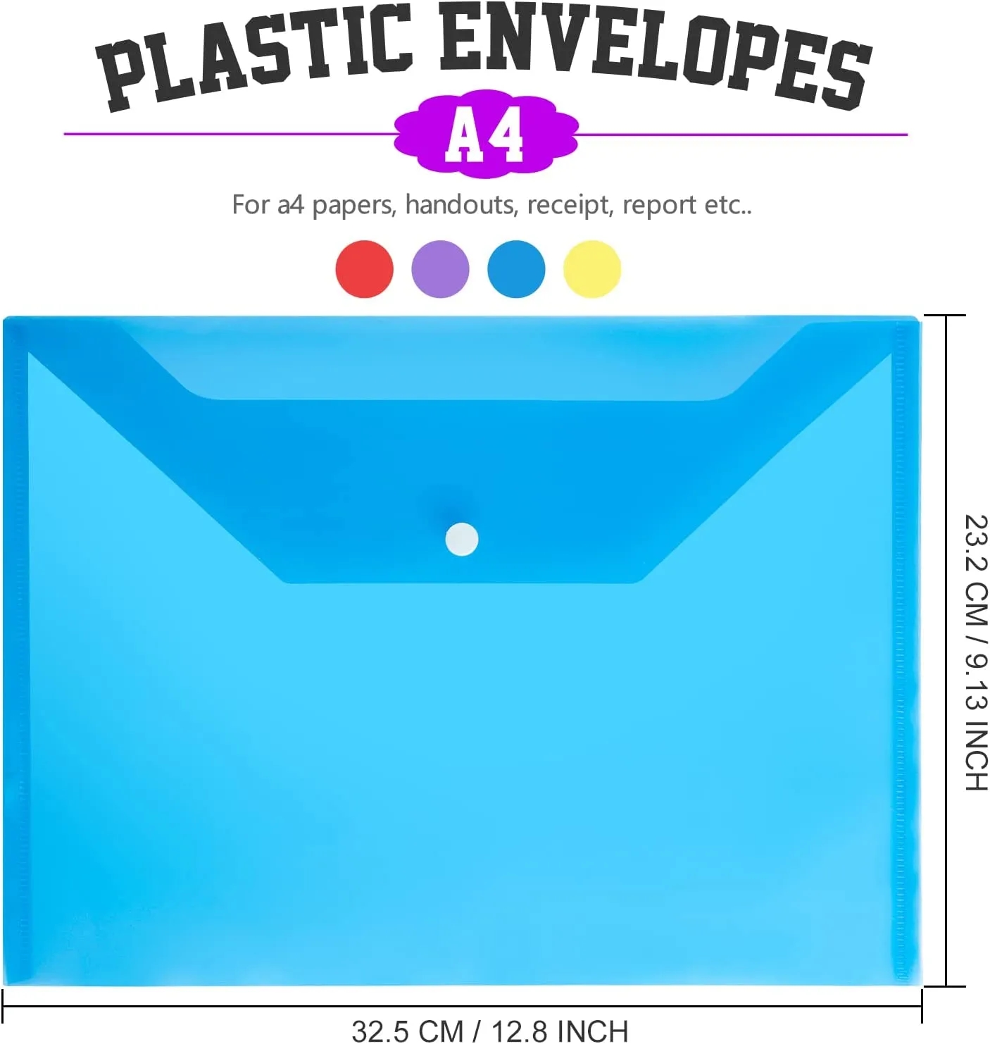 A4 Plastic Envelope Document Folder 2