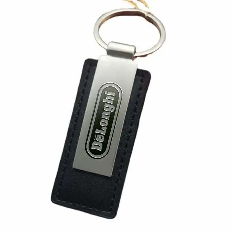 Rectangle Leather & Metal Keychain 9