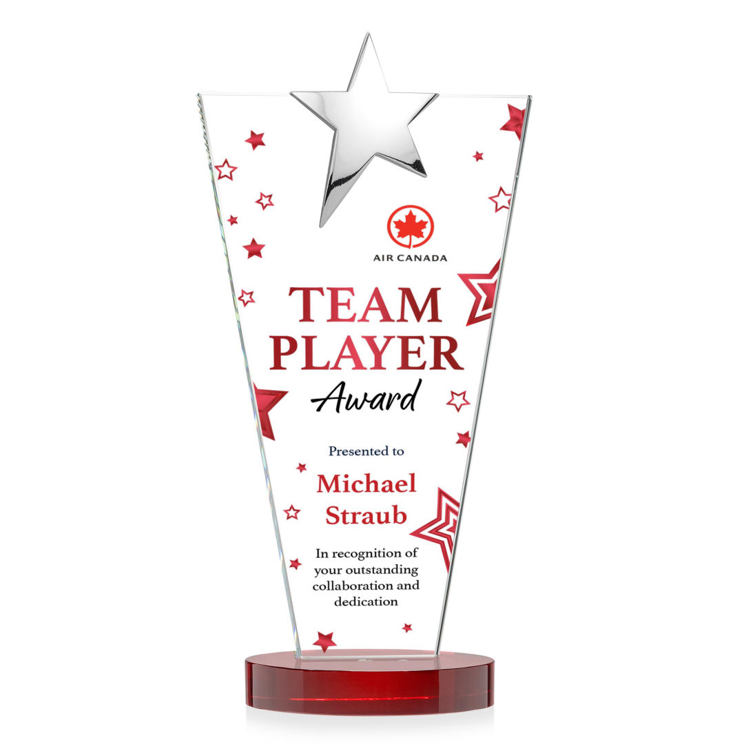 Mantella Chrome Star VividPrint™ Award - Red 3