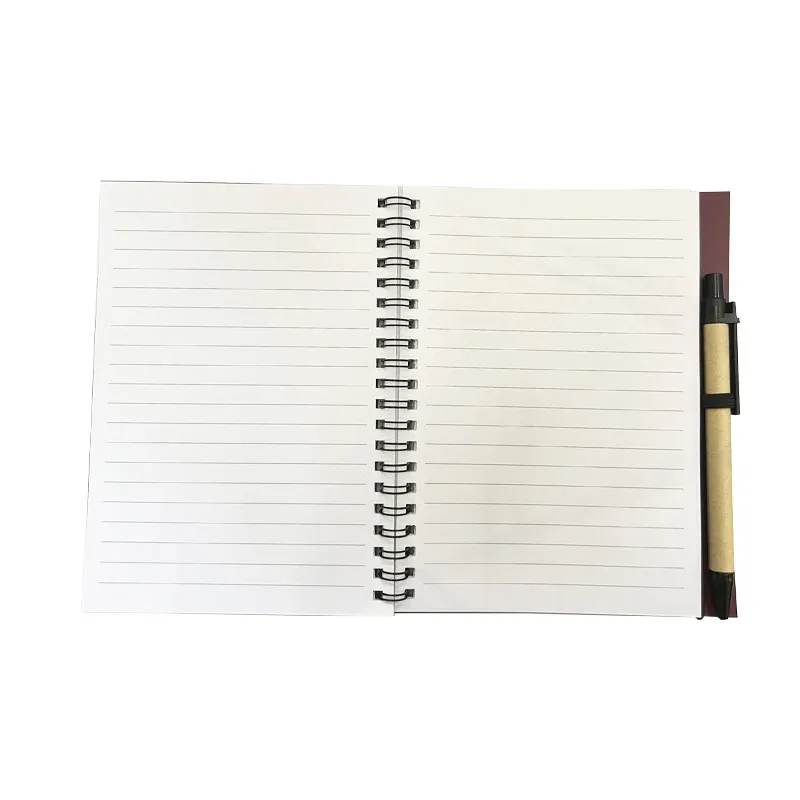Kraft Paper Spiral Notebook With Pen 5