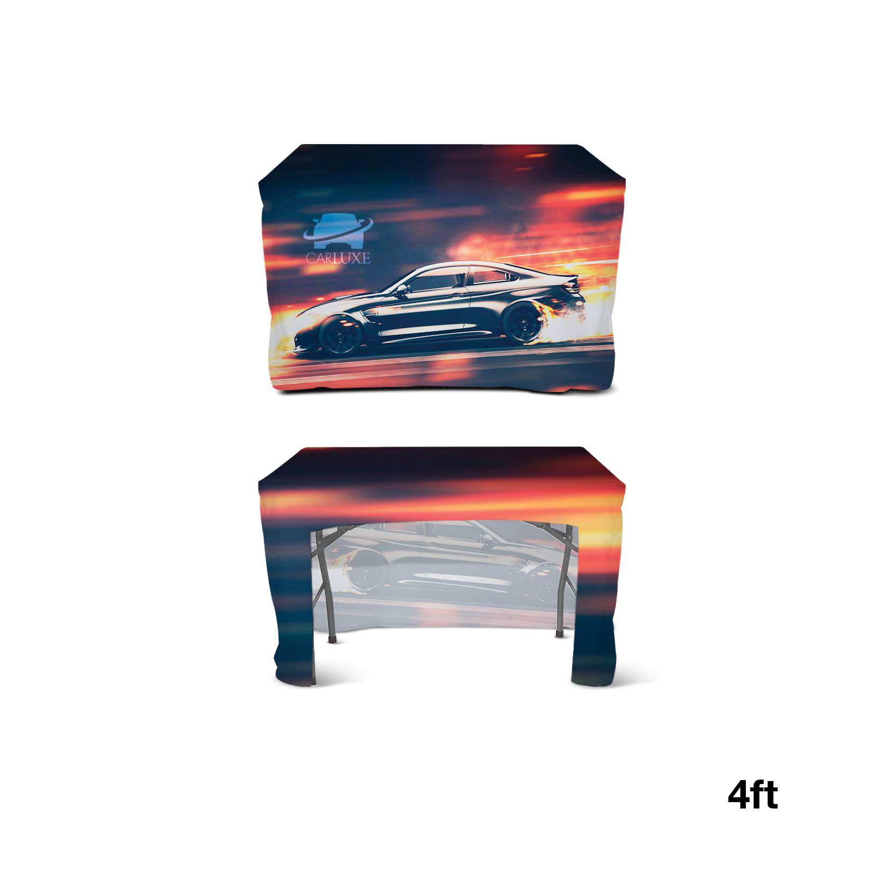 DisplaySplash 4' Fitted Open Back Table Cover 3