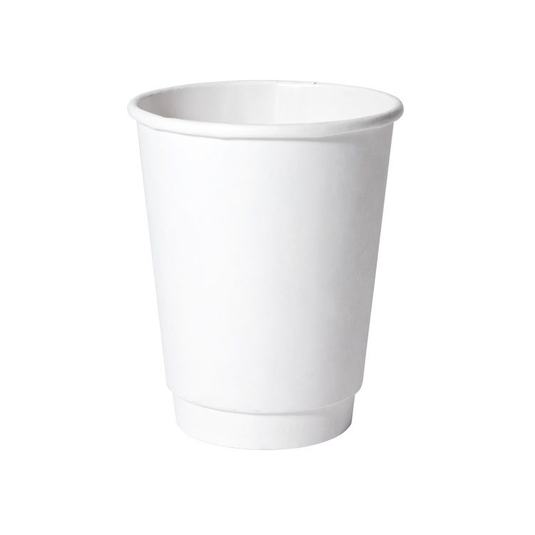 12 oz. Double-Wall Paper Hot Cup - White or Kraft 1