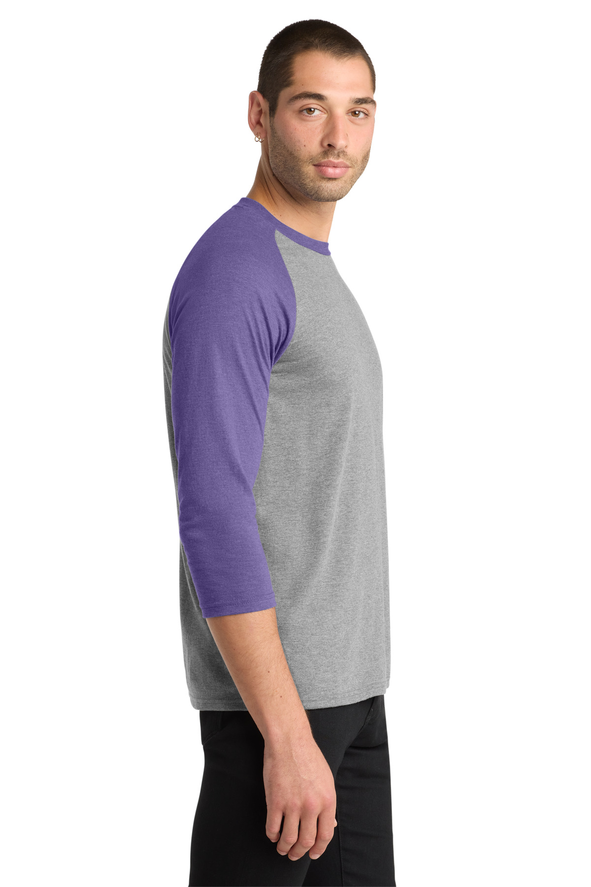 District Perfect Tri 3/4-Sleeve Raglan. DM136 33