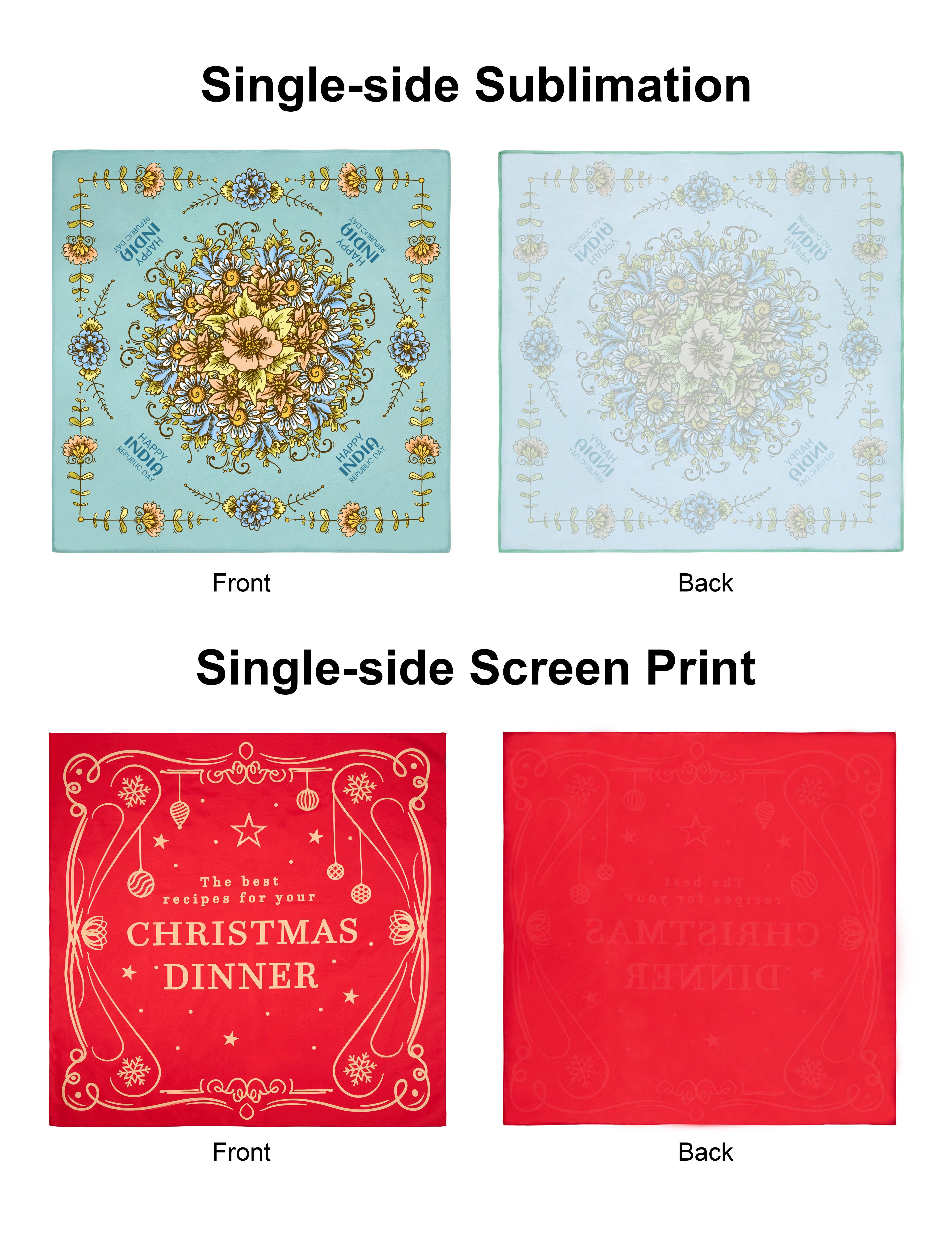 22" X 22" Polyester Square Bandanna (Full Color) 10