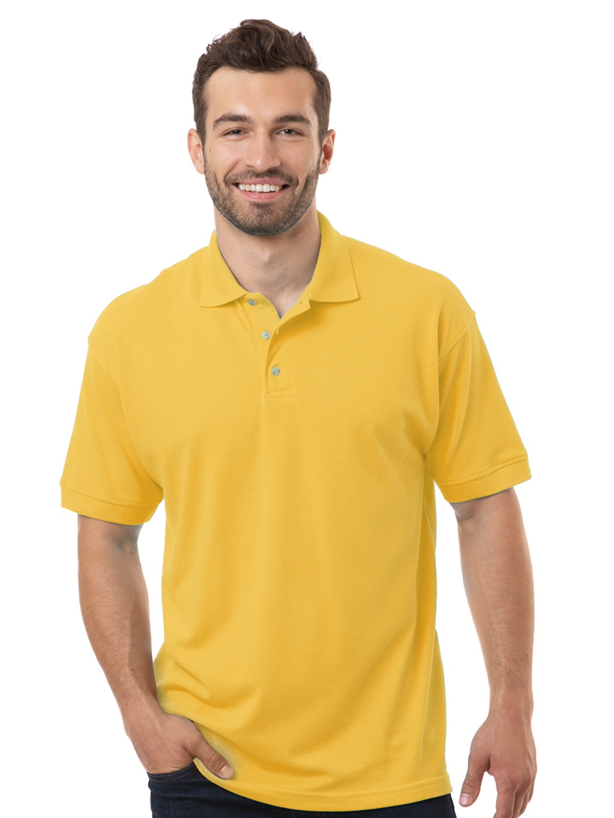 Blue Generation - Men's Pocketless Superblend Short Sleeve Polo 49