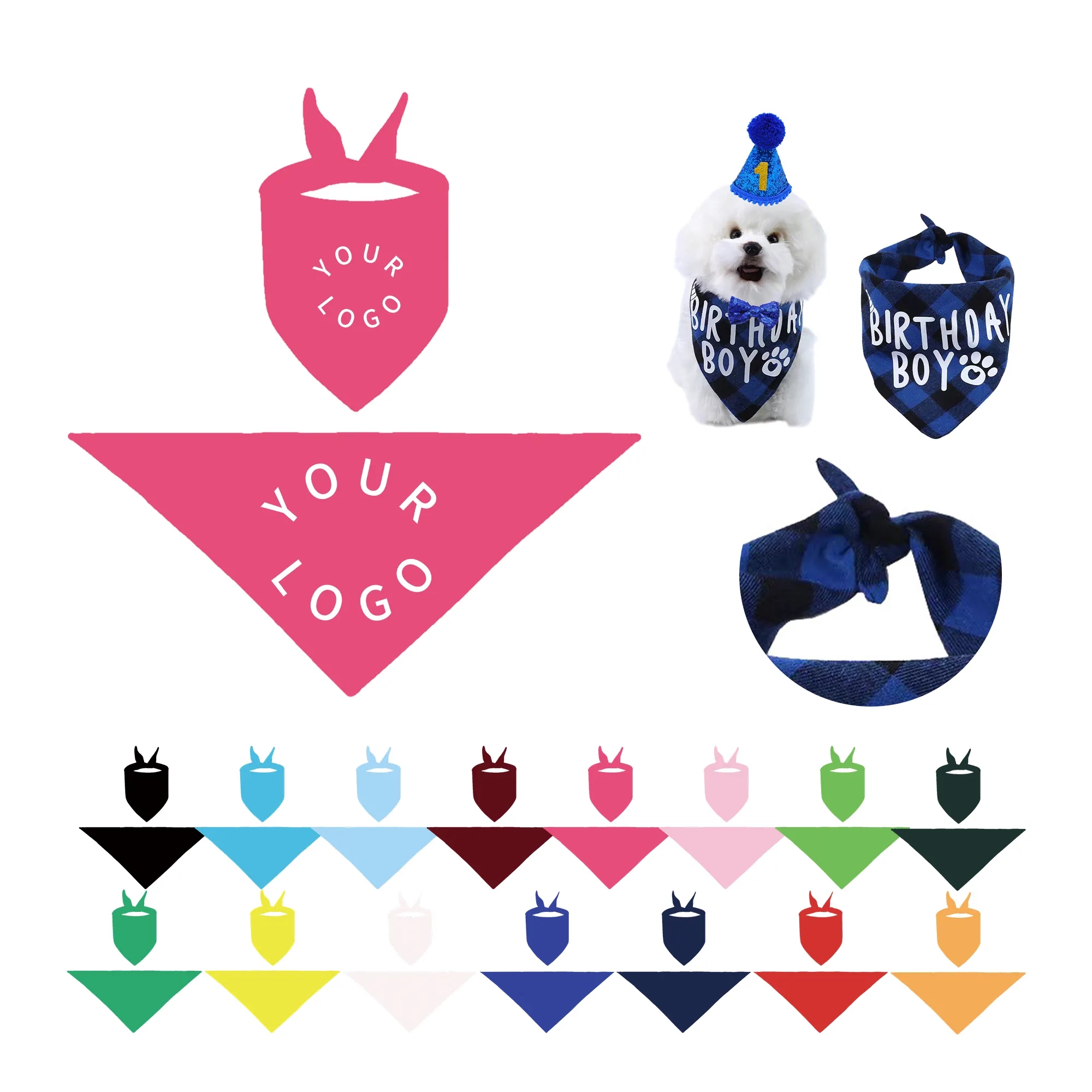 MOQ 50 Universal Dog Bandana 3
