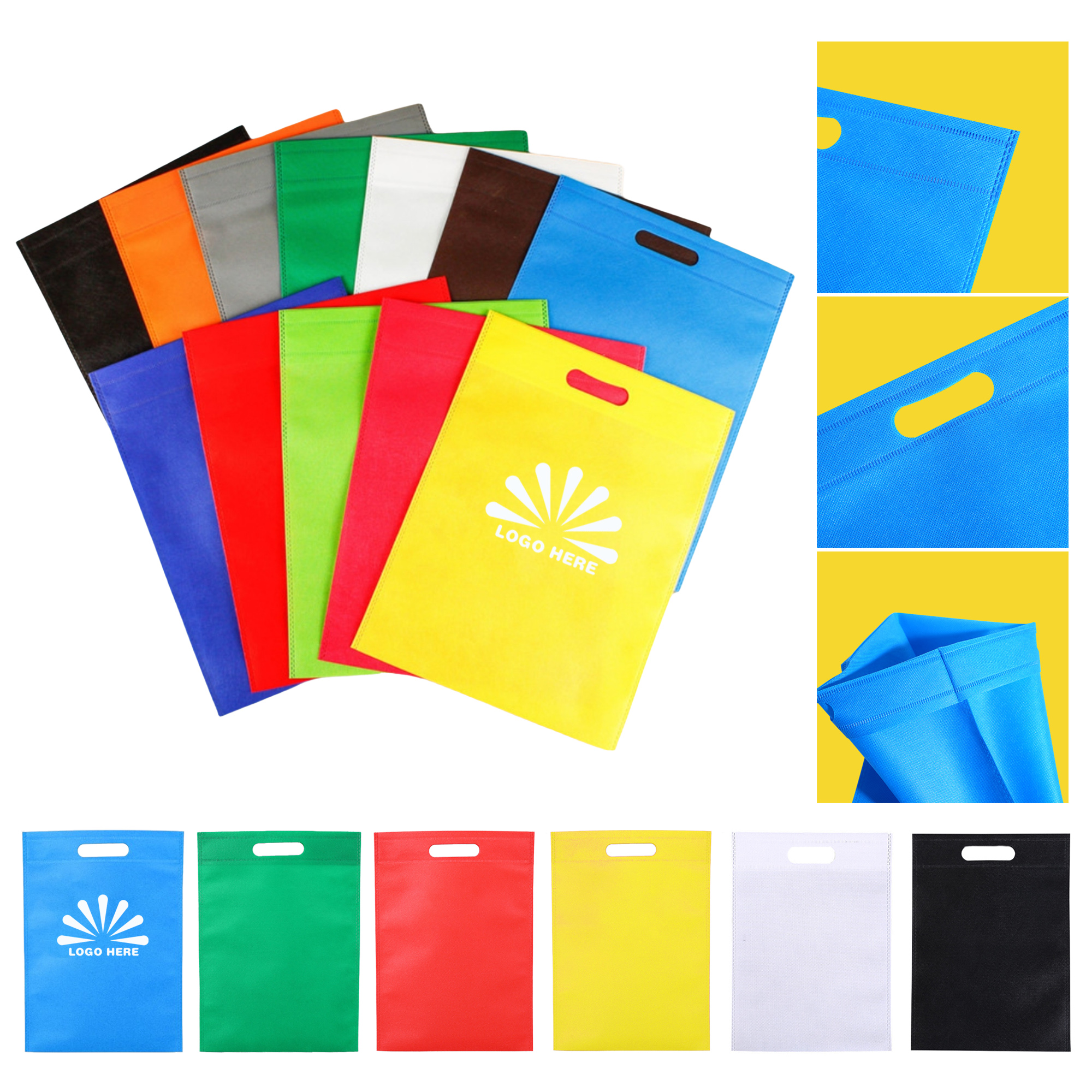 Reusable Die Cut Handle Fabric Bags 1