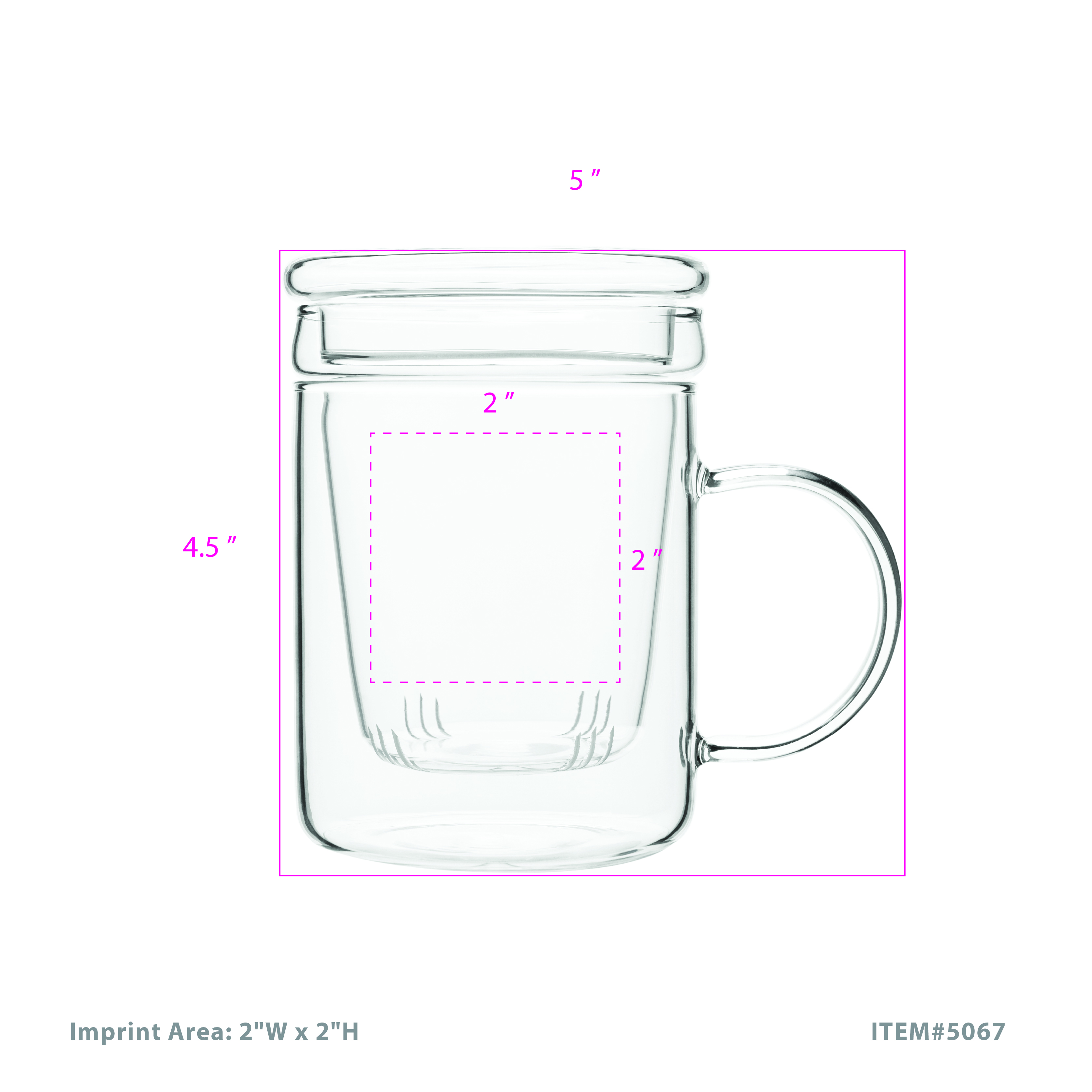 Pinky Up® Blake Glass Tea Infuser Mug 9