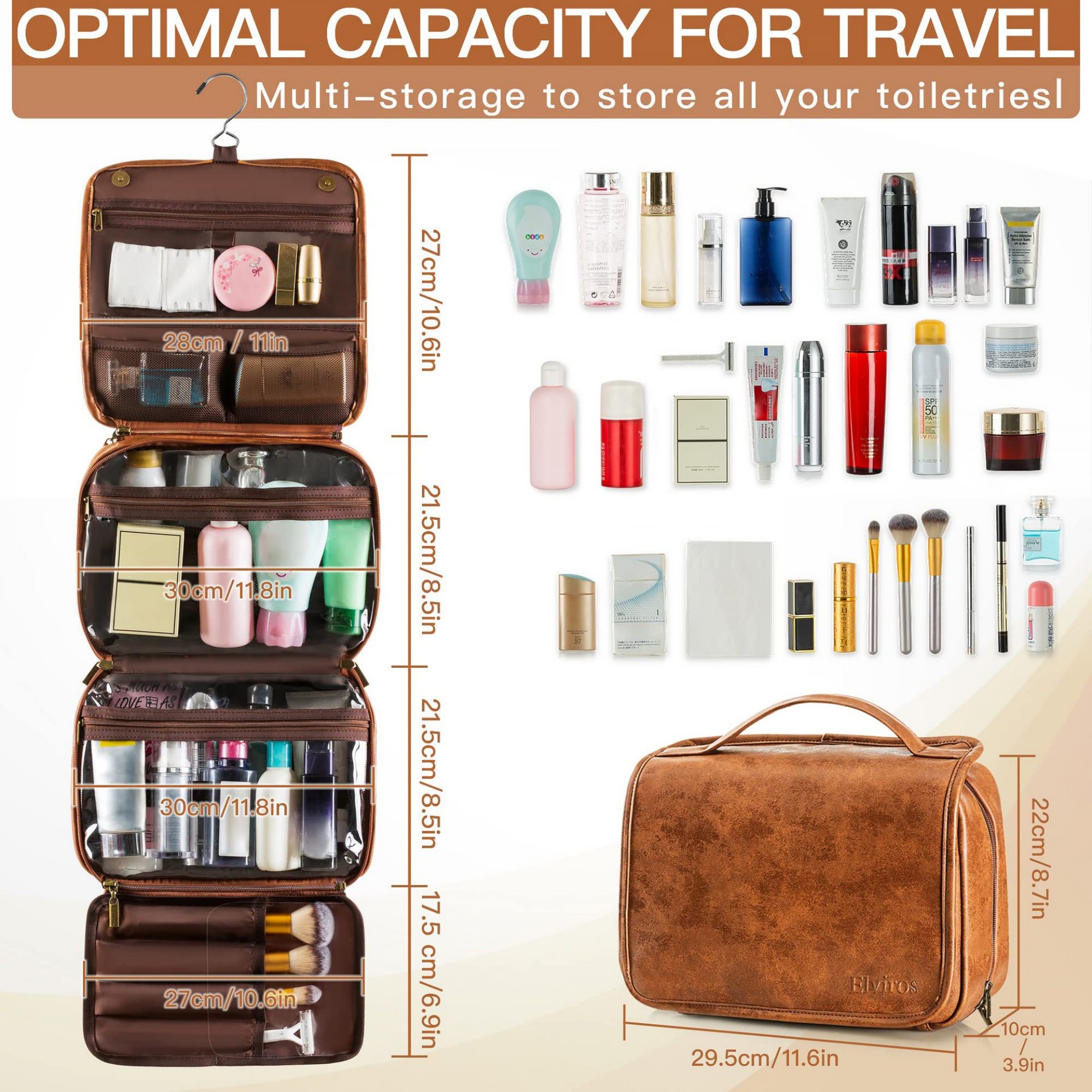 3-in-1 Hanging Toiletry Bag 5
