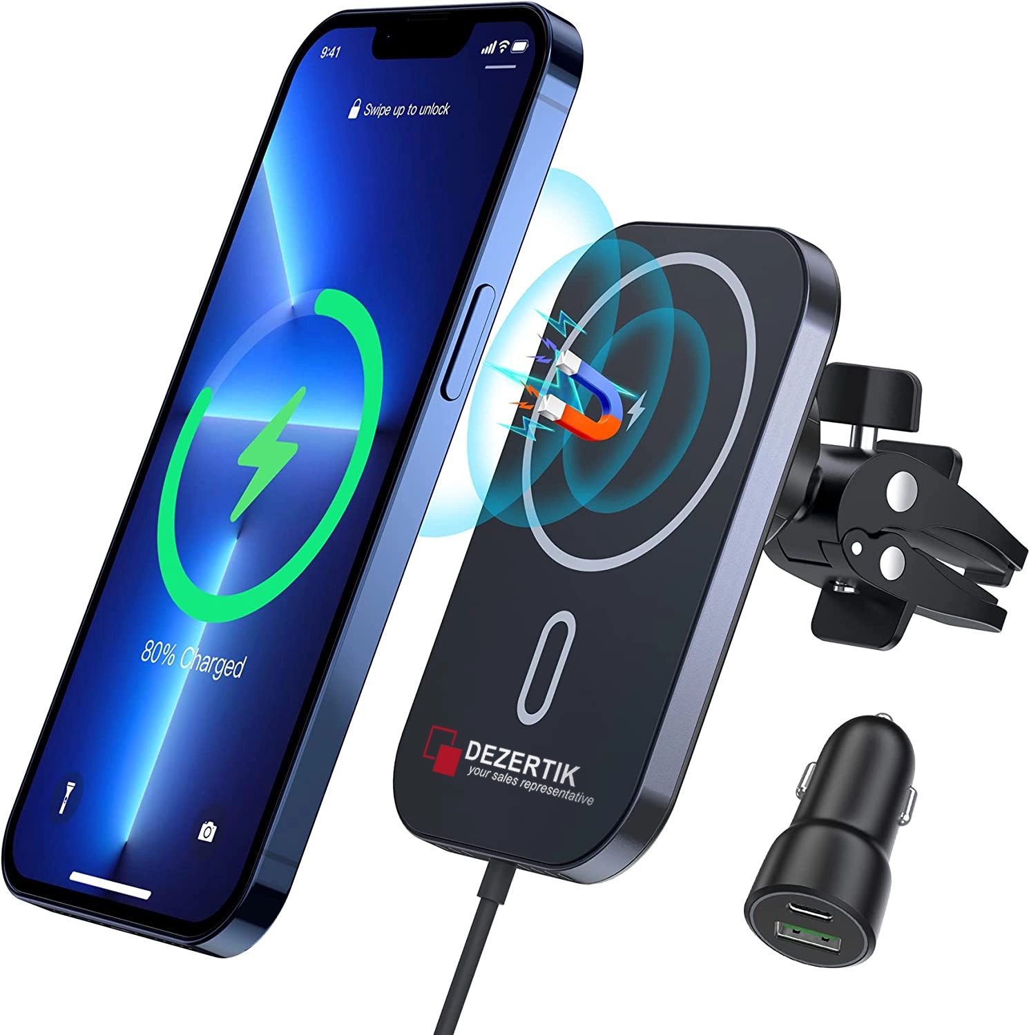 Magnetic Wireless Car Charger 2
