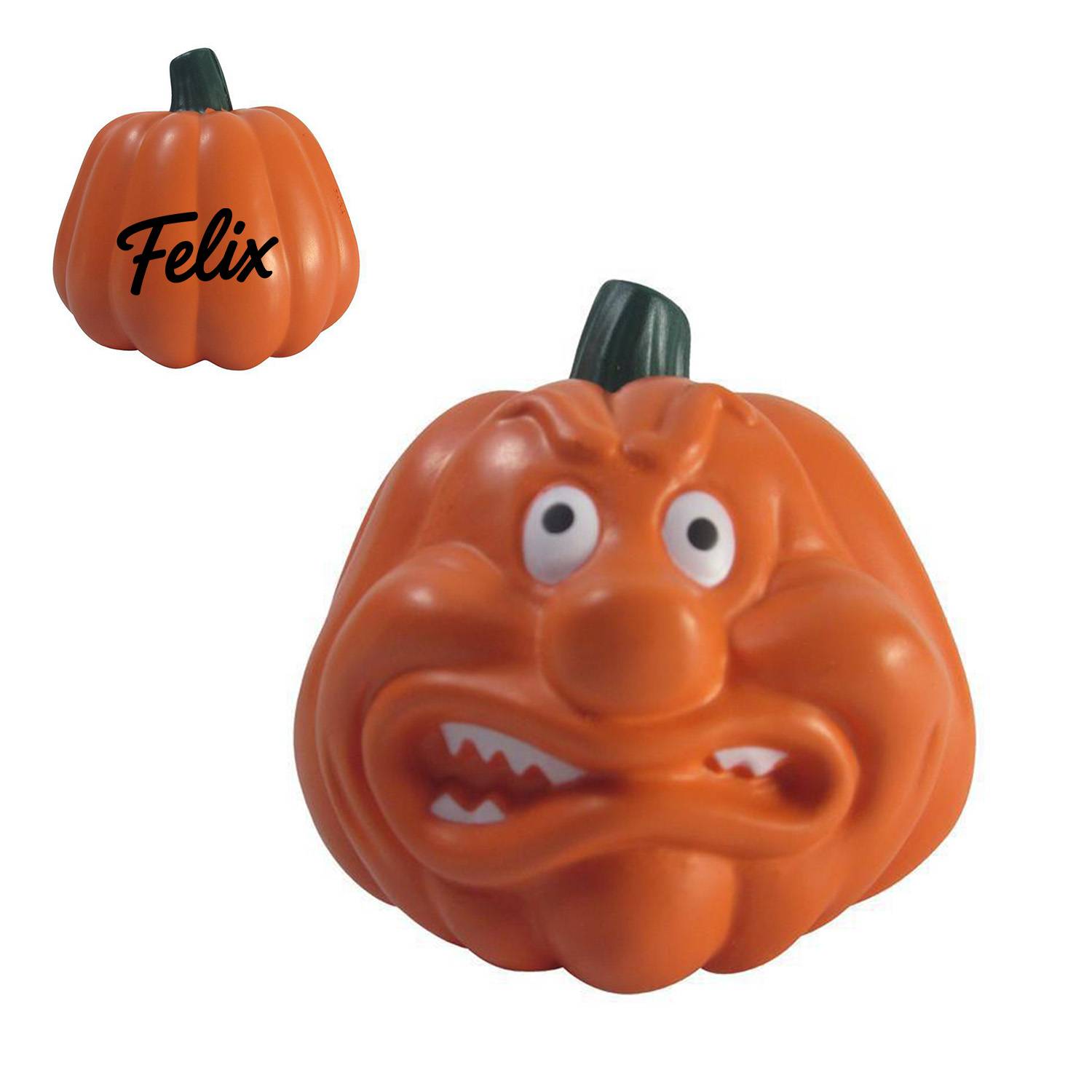 High Rebound PU Foam Angry Pumpkin Stress Reliever 2