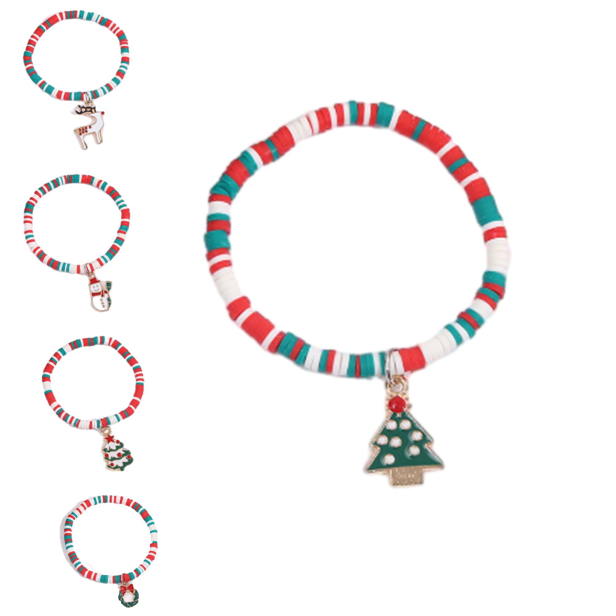 Customized Letter Christmas Holiday Soft Ceramic Bracelet 2