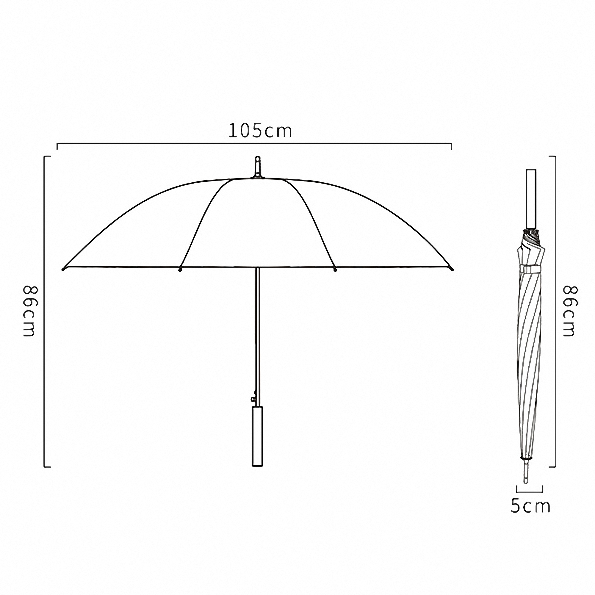 Long Handle Aluminum Automatic Umbrella 6
