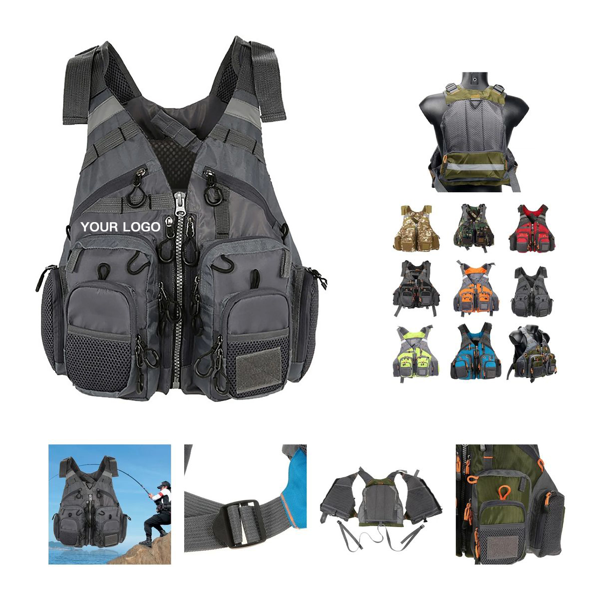 Safety Vest with Pockets for Boating and Fishing 2
